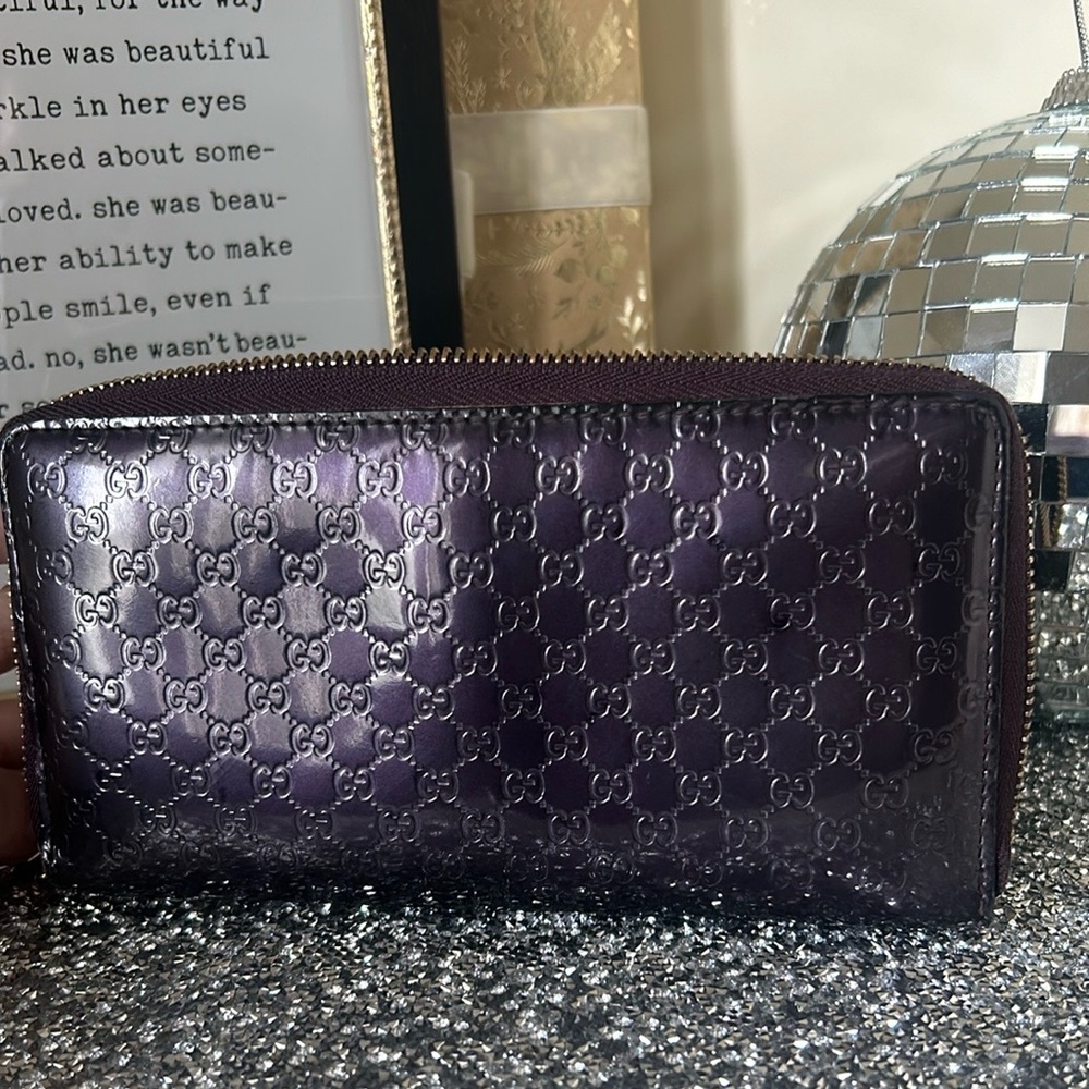 Gucci Purple Guccissima Monogram Wallet RARE
